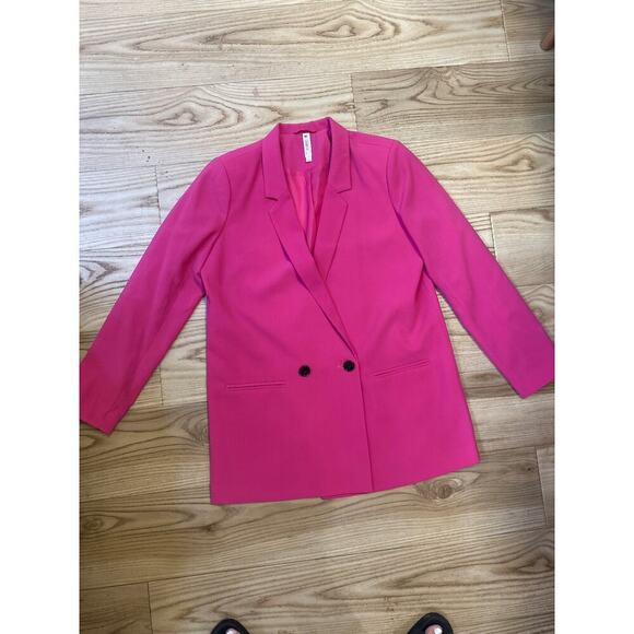Mural Pink Blazer Womens Large , Classic Design Lined Interior, Mid length - Picture 2 of 6